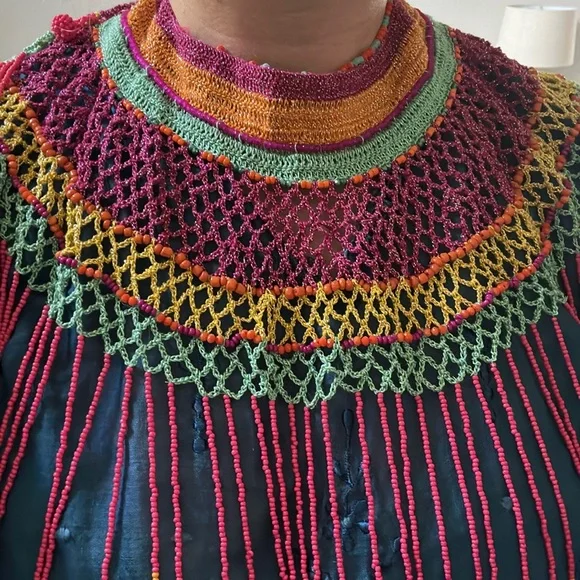 Multicolor Crochet Necklace - Picture 2 of 2